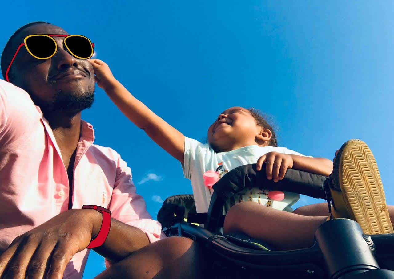 Travelling parent with young child